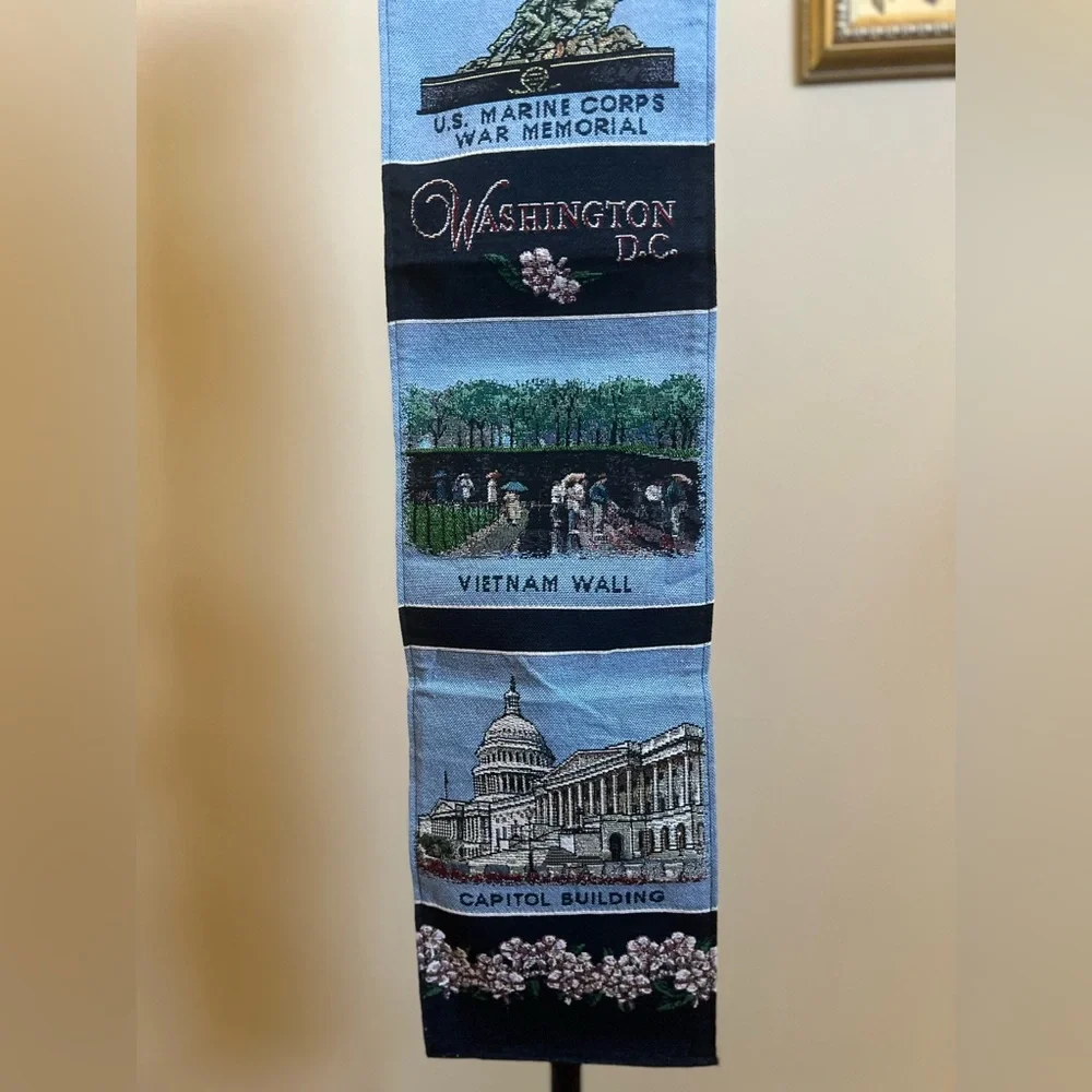 American Vintage Washington D.C. Tapestry Wall Decor Navy Green